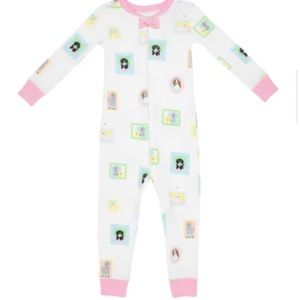 NWOT The Beaufort Bonnet Company Pink Dog Footie Pajama Onesie